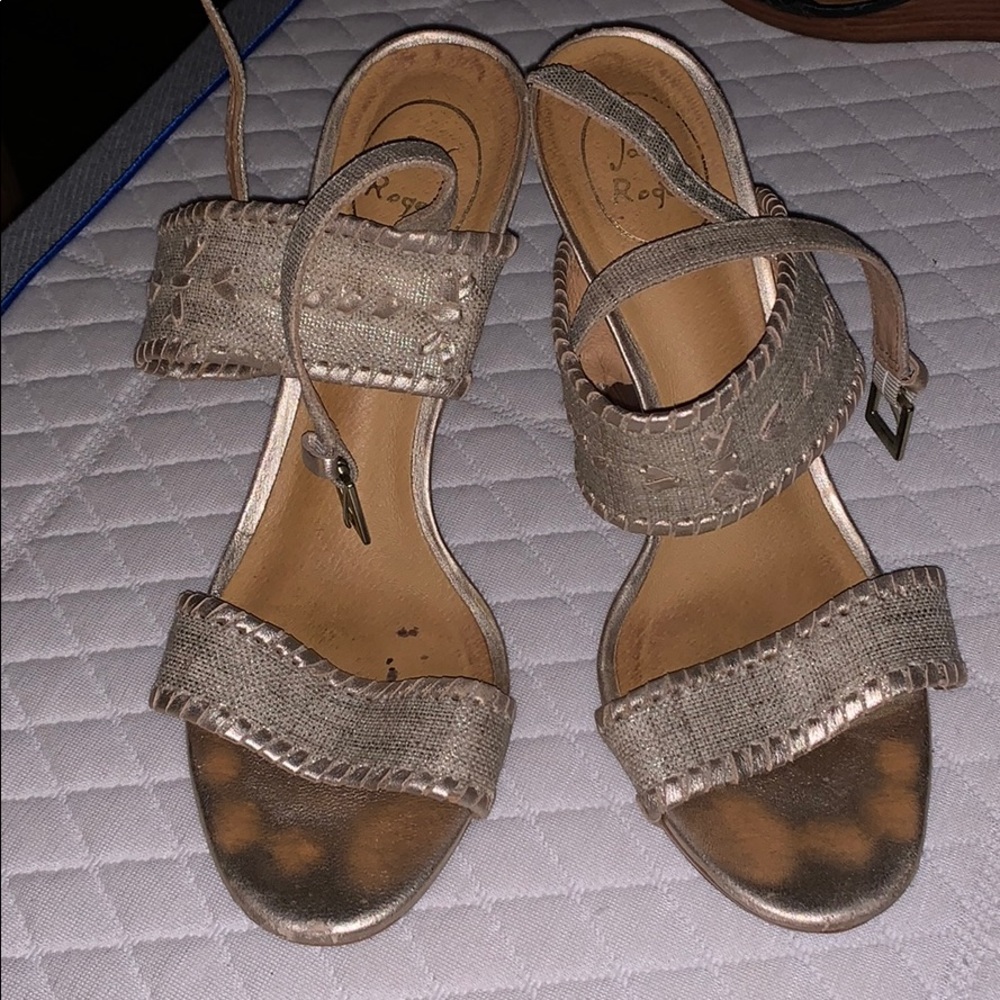 Jack Rogers heeled sandals platinum